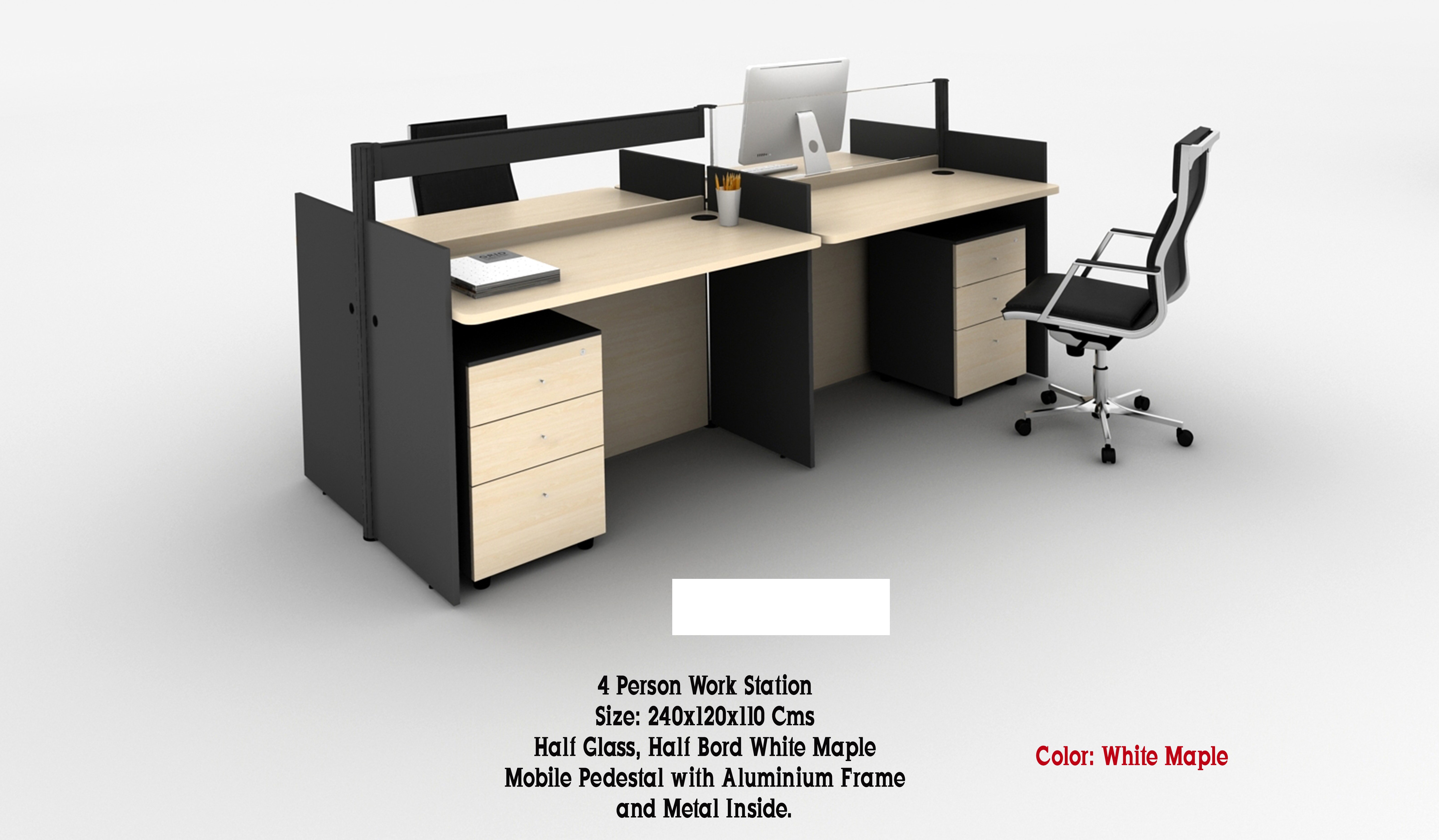 workstation 4 persons mod: ABBY 18